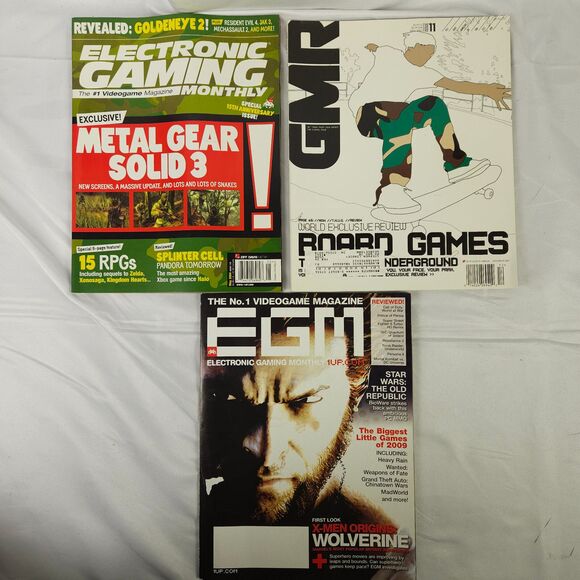 EGM GMR Electronic Gaming Monthly Magazine Lot of 3 Metal Gear Solid 4 Wolverine - Picture 1 of 5